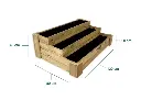 Carré potager 3 étages en bois de pin traité 