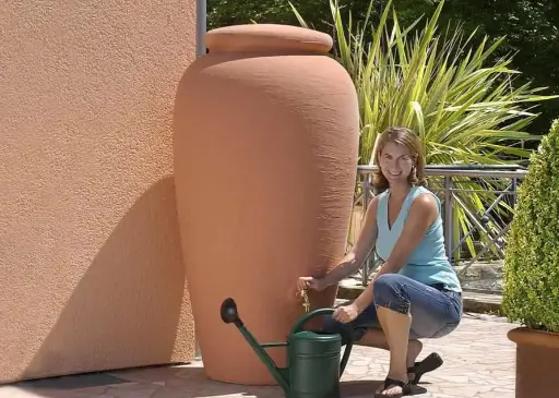 [995155] Cuve Amphore terracotta 500L - Récupération d'Eau Pluie - Garantia