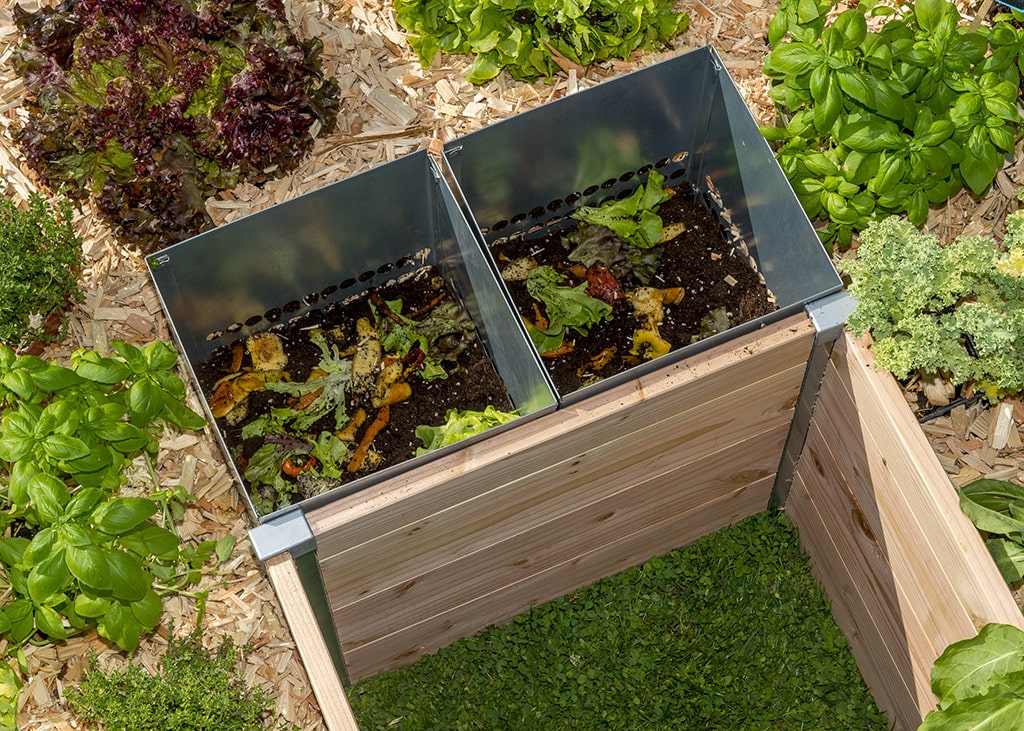 Carré potager avec composteur - Large