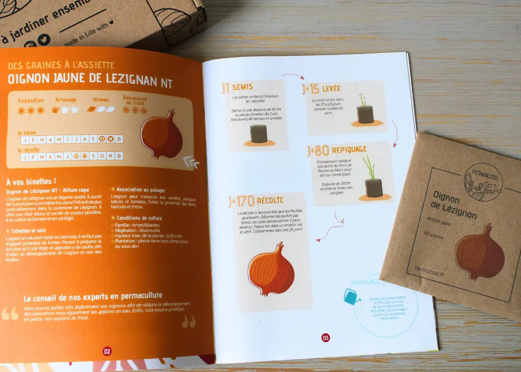 Coffret de jardinage "Aux petits oignons"