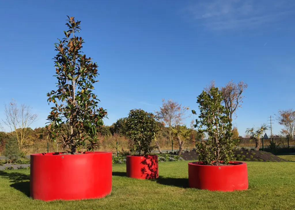 Pot Papi rodéo : Pot de fleurs cylindrique PEHD durable