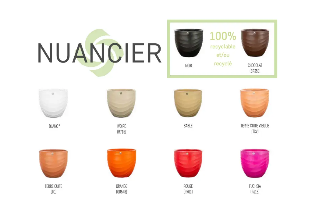 Vasque de jardin Papi : pot de fleurs en plastique recyclable
