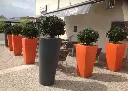 Pot Papi design carré : pot de fleurs haut carré en PEHD made in france