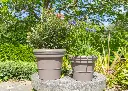 Pot Papi Rond Lisse : pot de fleurs rond extérieur en plastique made in France
