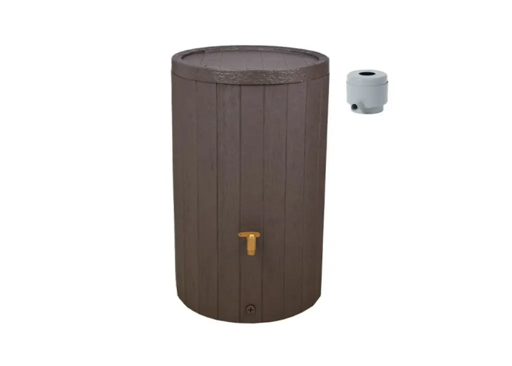 Récupérateur d’eau de pluie Madera 220 L avec robinet et collecteur – Garantia