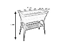 Jardinière Calipso Maxi 40L avec réserve d’eau – H80 cm 
