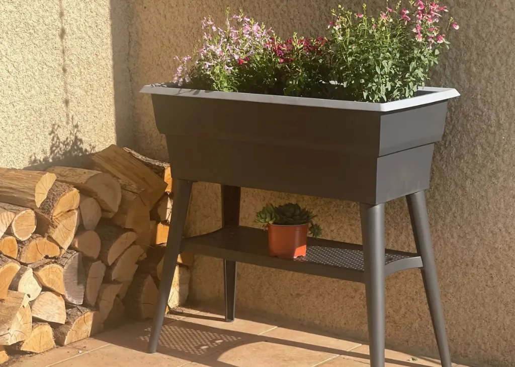 Jardinière Calipso Maxi 40L avec réserve d’eau – H80 cm 