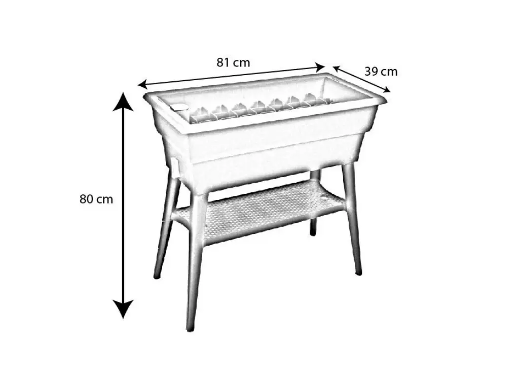 Jardinière Combi 40L avec mini serre – Calipso