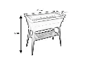 Jardinière Combi 40L avec mini serre – Calipso