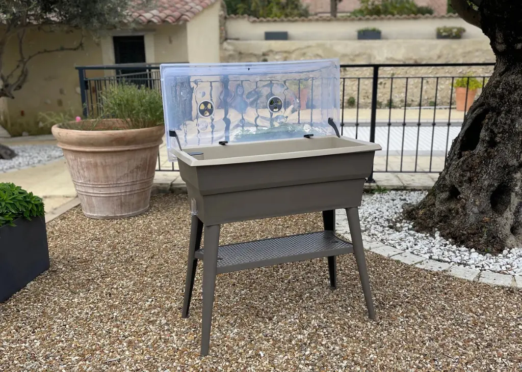 Jardinière Combi 40L avec mini serre – Calipso