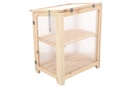arrière mini serre de jardin bois et polycarbonate Naturel S H.85 cm