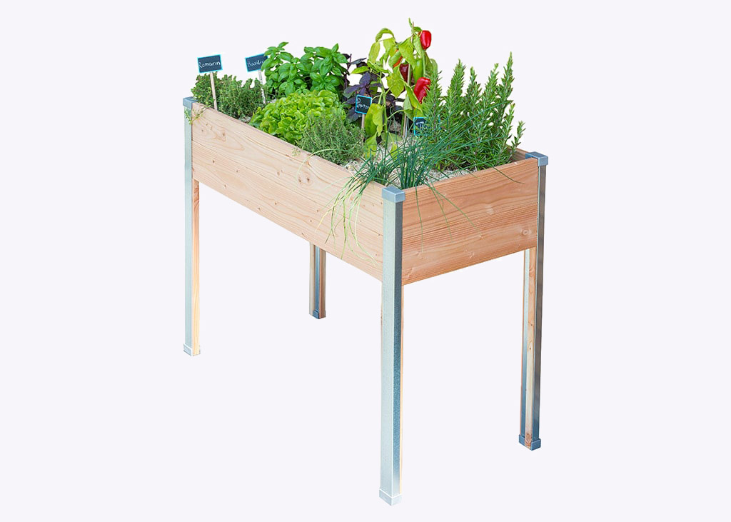 Potager sur pied en bois 100x45x80cm