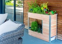 Carré potager pour balcon avec composteur