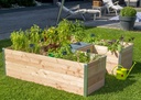 Carré potager avec composteur - Large L175 x l170 x H40