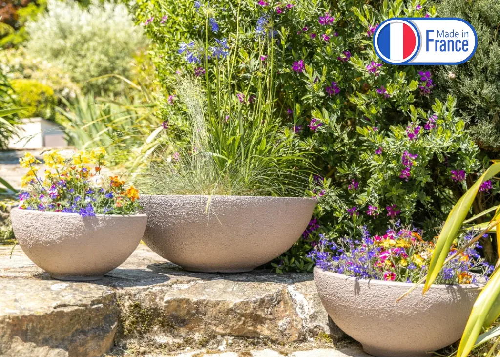 Vasque de jardin Papi : pot de fleurs en plastique recyclable