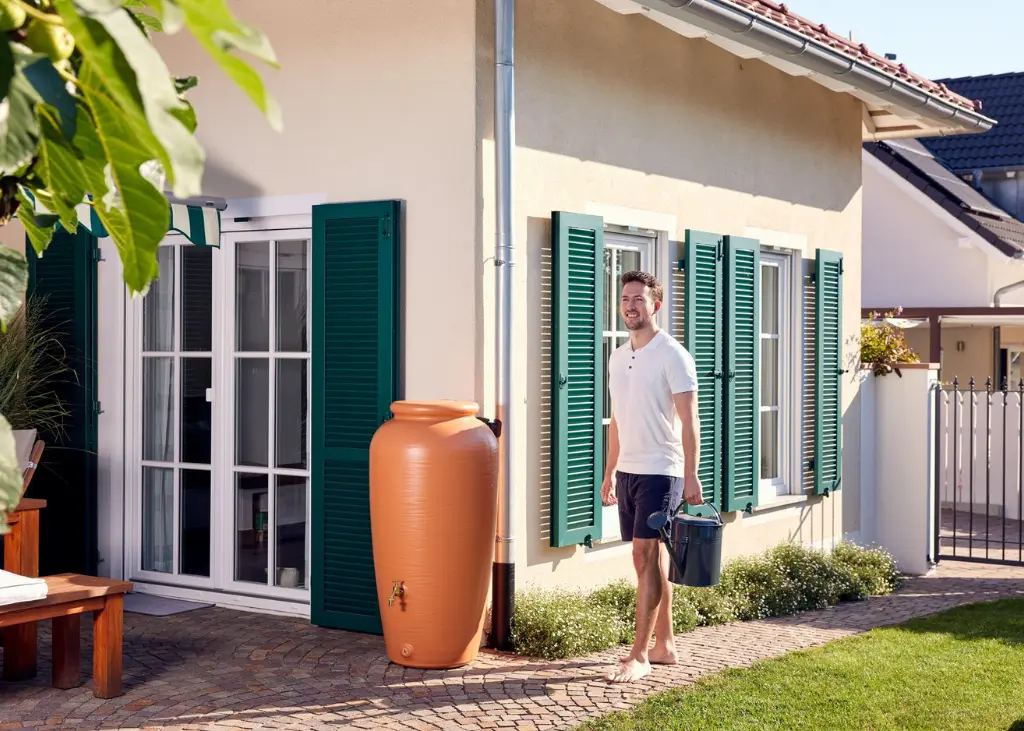 Cuve Amphore terracotta 300 L- Récupération d'Eau Pluie - Garantia