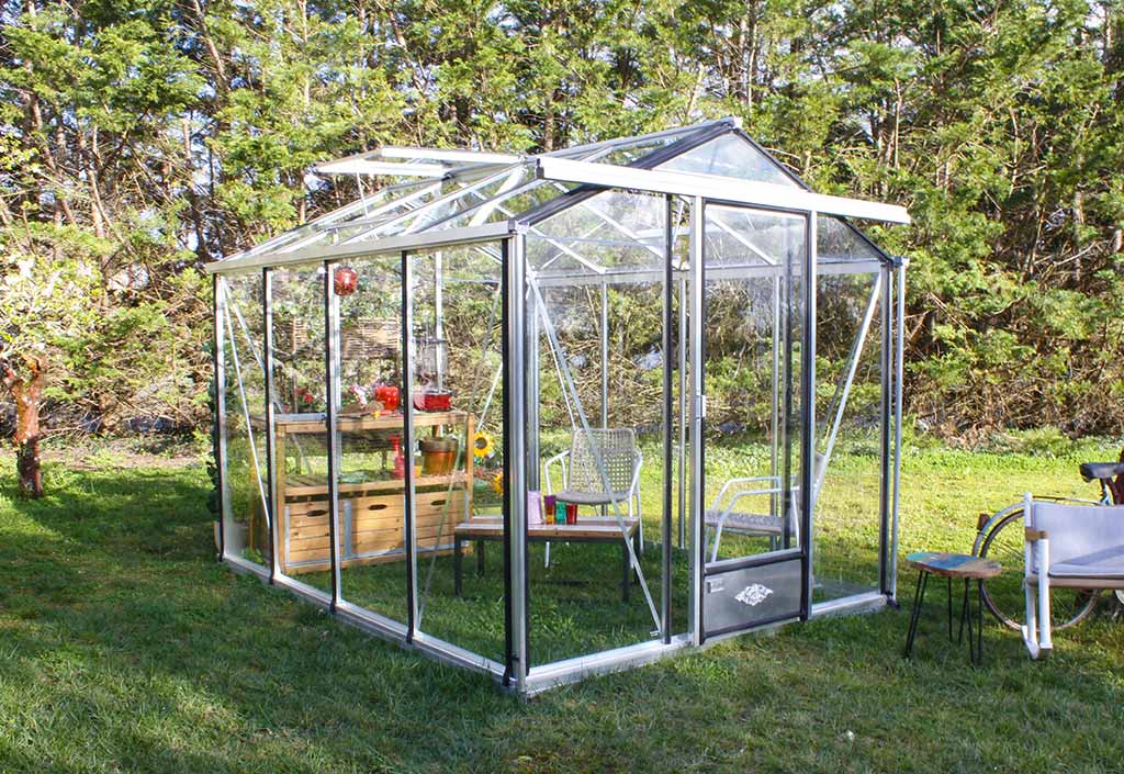 Serre de jardin Essentia 7,30 m² aluminium et verre trempé