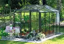 Serre de jardin Essentia 9 m² aluminium et verre trempé