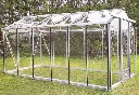 Serre de jardin Essentia 10,80 m² aluminium et verre trempé