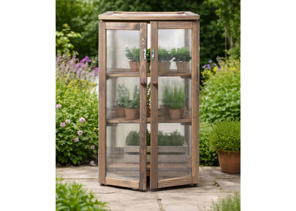 Mini serre pour semis en bois 3 étages - H125cm