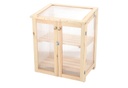 Mini serre de jardin bois et polycarbonate - Naturel S H.85 cm