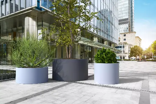 Pot Papi rodéo : Pot de fleurs cylindrique PEHD durable