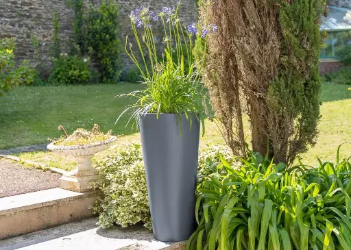 Pot design rond PAPI - Jardinière en polyéthylène haute densité