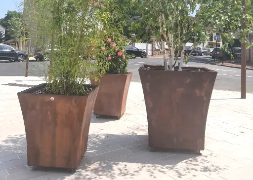 Pot de fleur Vogue Papi : Bac carré en PEHD recyclé