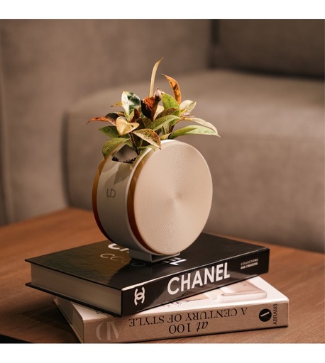 Jardinière design ronde auto-arrosante