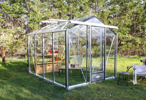 Serre de jardin Essentia 7,30 m² aluminium et verre trempé