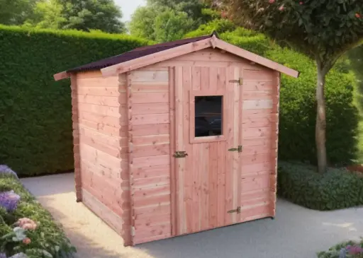 [DROP-501] Abri de jardin en bois Douglas avec toit double pente - 4,28m²
