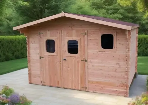[DROP-505] Abri de jardin en bois Douglas -13 m² 