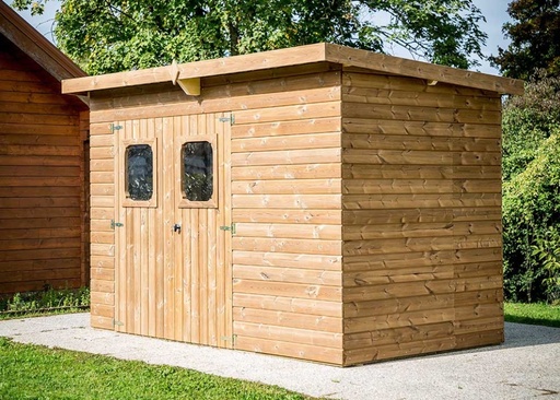 Abri de jardin bois épicéa thermochauffé Theora 19mm – 4,97 m²
